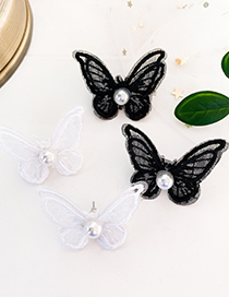 Pendientes De Aleación De Mariposa Con Perlas De Malla