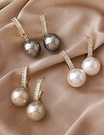 Pendientes Geométricos De Perlas De Circonitas Micro-set