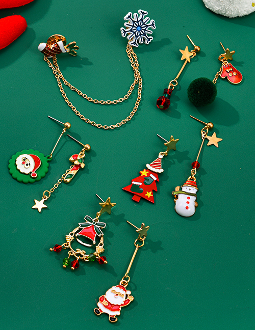 Fashion Bells Christmas Ring Christmas Tree Bell Socks Earrings