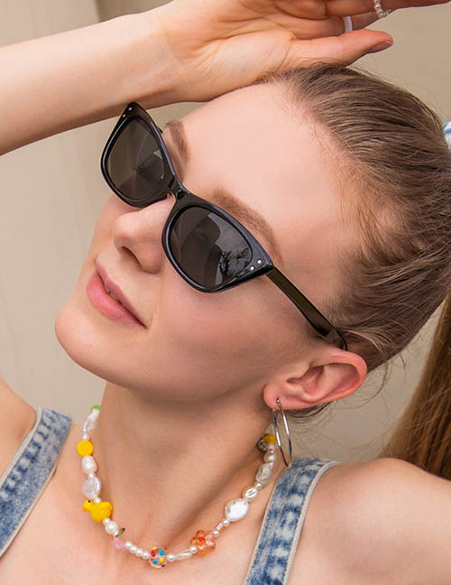 Gafas De Sol Con Montura Pequeña Cat Eye Rice Nail