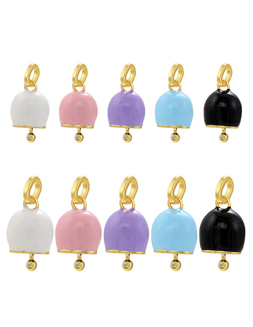 Fashion White Large Three-dimensional Oil Dripping Bell Diy Jewelry Accessories