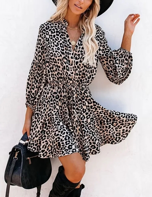 Vestido Con Estampado De Leopardo