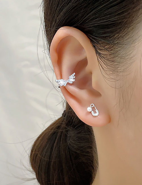 Ear Cuffs De Latón Con Diamantes