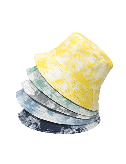 Sombrero De Pescador De Ala Grande Con Efecto Tie-dye Degradado