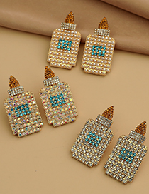 Aretes Con Forma Geométrica De Perlas De Diamantes De Aleación