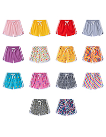 Shorts Infantiles Con Estampado De Color Liso