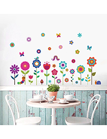 Fashion Ksr25-1 Butterfly Butterflies Insects Sunflowers Flowers And Grass Wall And Floor Corner Stickers