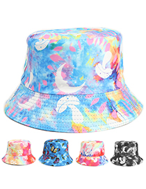 Sombrero De Pescador De Doble Cara Con Estampado De Mariposas Tie-dye
