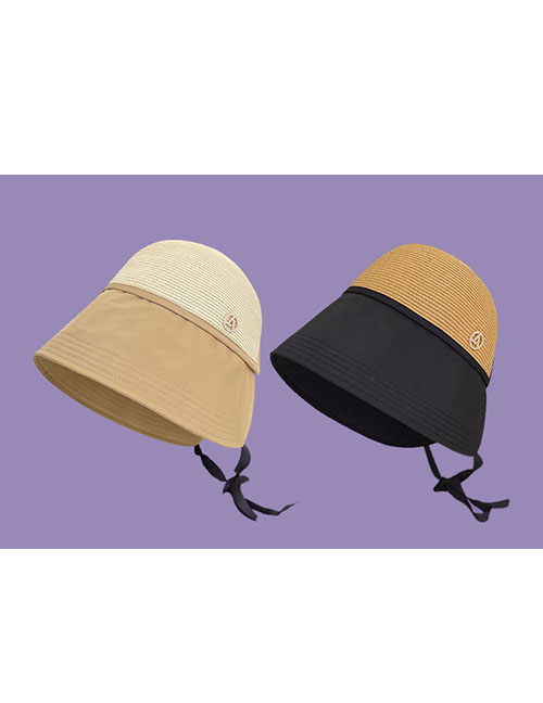 Sombrero Para El Sol Con Cordones Y Panel De Paja