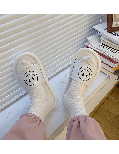 Pvc Smiley Flat Slippers