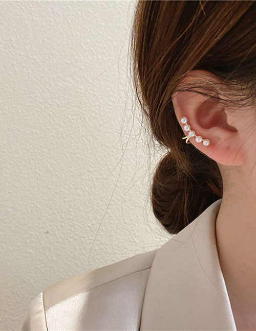 Ear Cuffs Perla Geométrica