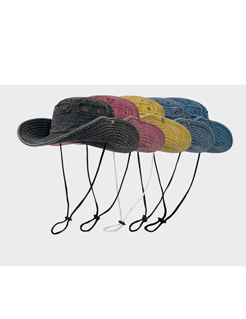 Sombrero De Mezclilla Con Ala Grande Y Cordón