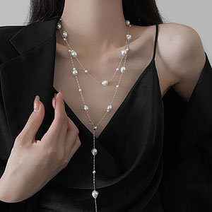 Collar De Perlas Irregulares