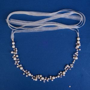 Cadena De Cintura Trenzada Con Perlas