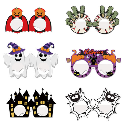 Monturas De Gafas Geométricas De Papel De Halloween