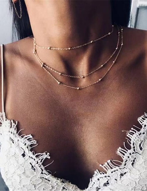 Alloy Ball Chain Multilayer Necklace