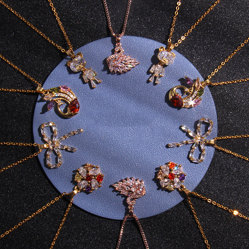 Collar De Flores De Diamantes De Acero Titanio