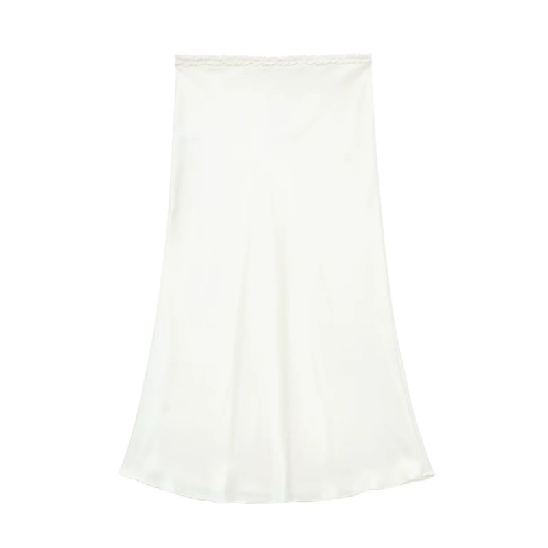 Satin-blend Glossy Skirt