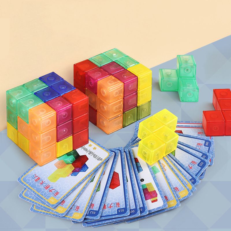 Puzzle Infantil Geometría Plástica Cubo De Rubik