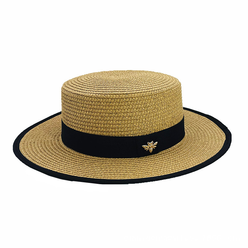 Sombrero Para El Sol De Ala Grande Con Correas Cubiertas Y Planas