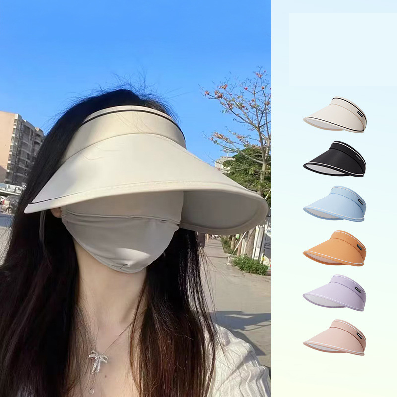 Sombrero Para El Sol Con Parte Superior Hueca Y Ala Grande De Poliéster