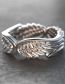 Fashion Silver Metal Geometric Wings Ring