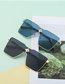 Fashion All Green Pc Square Large Frame One Piece Sunglasses