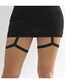 Fashion Black 1317 Fabric Stretch-band Leg Loops