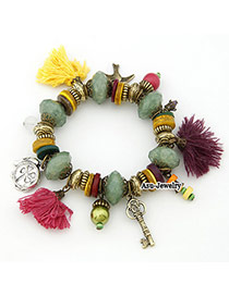 Korean nation style fashion colour charm design bracelet