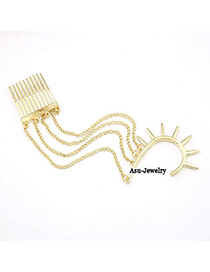 Celtic Gold Color Comb Tassels Charm Design Alloy Korean Earrings