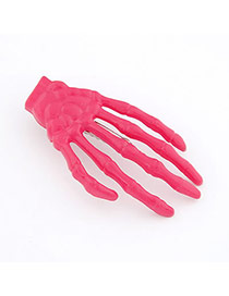 Hanging Plum Red Skull Paw Shape Alloy Hair clip hair claw