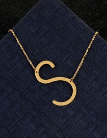 Fashion Gold Color S Letter Shape Decorated Necklace