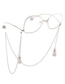 Cadena De Gafas De Perlas De Diamantes De Imitación De Cadena