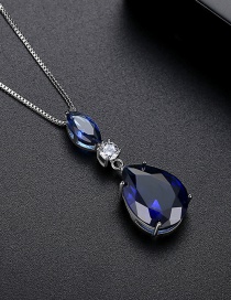 Collar De Gota Geométrica De Diamantes De Imitación De Bronce