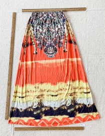 Fashion Color Printed Skirt