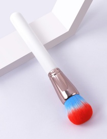 Pincel De Maquillaje De Color Con Mango De Madera Y Tubo De Aluminio Cabello De Nailon