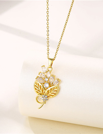 Collar Floral Geométrico De Diamantes De Titanio