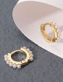 Pendientes De Perlas De Cobre Chapado En Oro