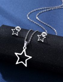 Conjunto De Collar De Estrella De Titanio