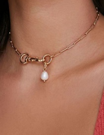 Cadena De Caja Llavero Collar Colgante De Perlas