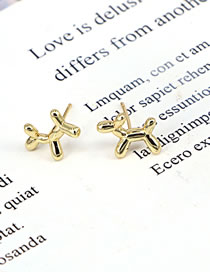 Fashion Gold Color Pure Copper Balloon Dog Earrings
