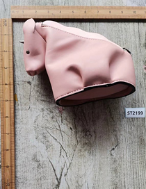 Fashion Pink Pu Unicorn Geometric Oblique Bag