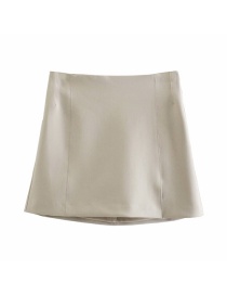 Minifalda Delgada Con Abertura En Color Liso