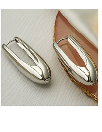 Fashion Silver Pure Copper U-shaped Earrings
