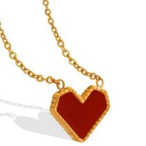 Fashion Heart Titanium Steel Love Necklace