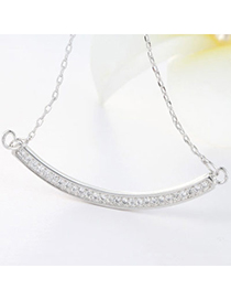 Elegant Silver Color Camber Shape Decorated Simple Design Cuprum Chains