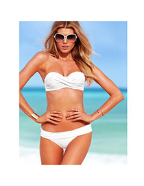 Concealed White Push Up Strapless Design