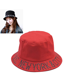 Small Red Letter Newyork Pattern Simple Design