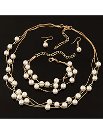 Sweet White Pearl Decorated Multilayer Design