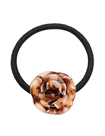 Lovely Khaki Flower Shape Decorated Simple Design Acrylic Hair band hair hoop
